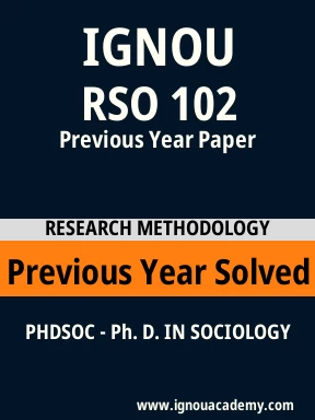 RSO 102 Previous Year Solved Question Paper