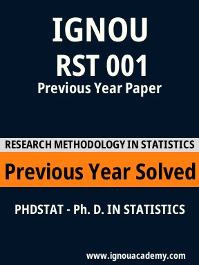 RST 001 Previous Year Solved Question Paper