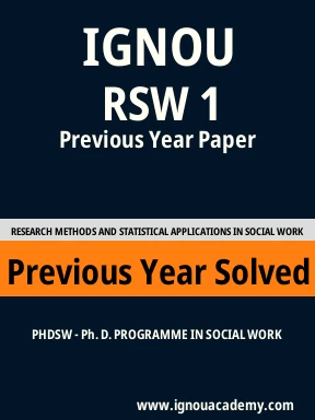 RSW 1 Previous Year Solved Question Paper