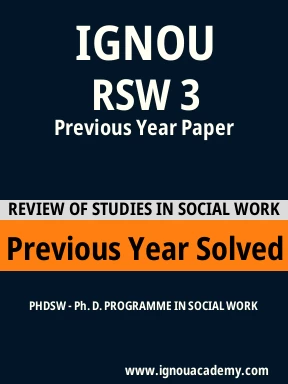 RSW 3 Previous Year Solved Question Paper