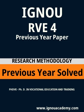 RVE 4 Previous Year Solved Question Paper