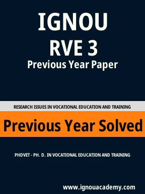 RVE 3 Previous Year Solved Question Paper