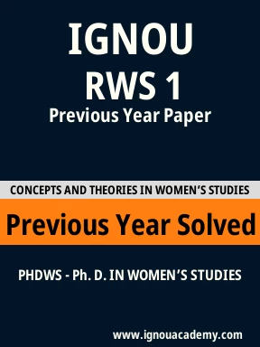 RWS 1 Previous Year Solved Question Paper
