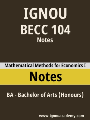 BECC 104 Solved Assignment