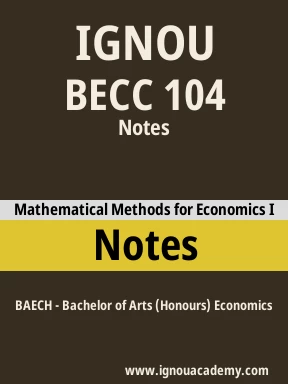 BECC 104 Solved Assignment