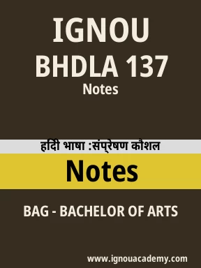 BHDLA 137  Solved Assignment