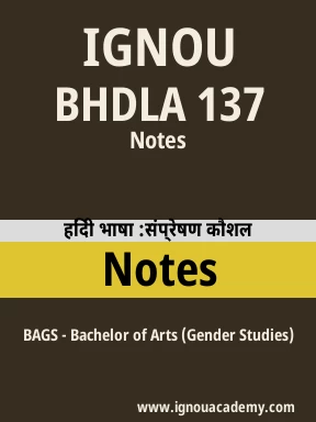 BHDLA 137  Solved Assignment