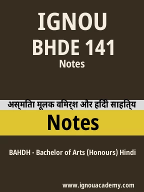 BHDE 141 Solved Assignment