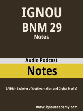 BNM 29 Solved Assignment
