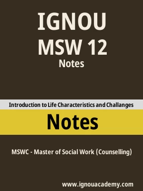 MSW 12 Solved Assignment