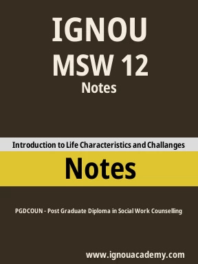 MSW 12 Solved Assignment