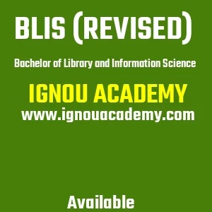 IGNOU BLIS (REVISED) Projects