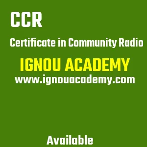 IGNOU CCR Projects