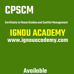 IGNOU CPSCM Projects