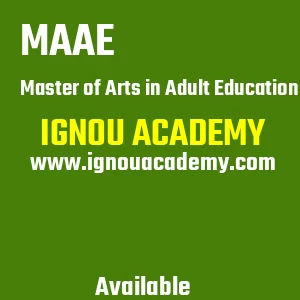 IGNOU MAAE Projects