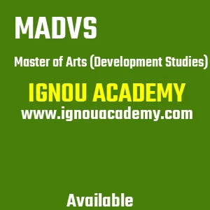 IGNOU MADVS Projects