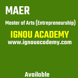 IGNOU MAER Projects