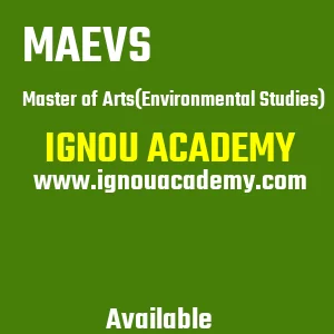 IGNOU MAEVS Projects
