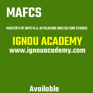 IGNOU MAFCS Projects