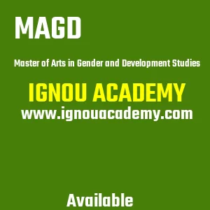 IGNOU MAGD Projects
