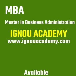 IGNOU MBA Projects