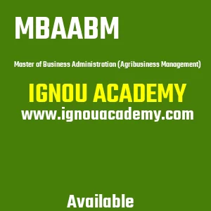 IGNOU MBAABM Projects