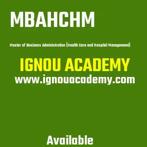 IGNOU MBAHCHM Projects