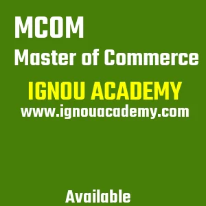 IGNOU MCOM Projects