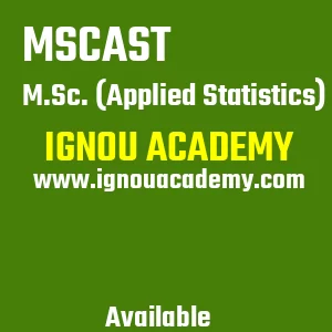 IGNOU MSCAST Projects