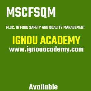 IGNOU MSCFSQM Projects