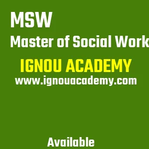 IGNOU MSW Projects
