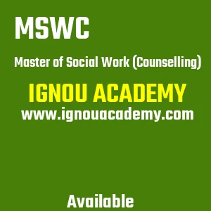 IGNOU MSWC Projects