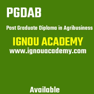 IGNOU PGDAB Projects