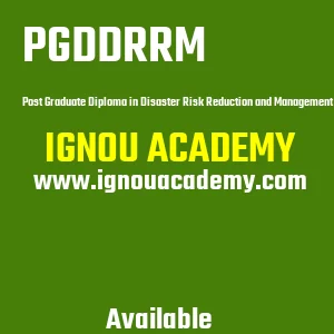 IGNOU PGDDRRM Projects