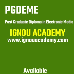 IGNOU PGDEME Projects