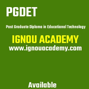IGNOU PGDET Projects