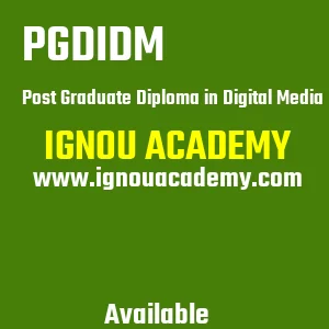 IGNOU PGDIDM Projects