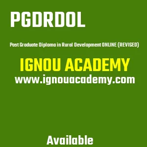 IGNOU PGDRDOL Projects