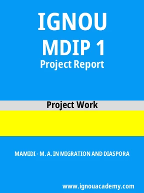 MDIP 1 Solved Assignment