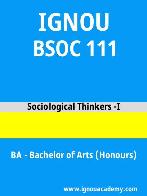 BSOC 111 Solved Assignment
