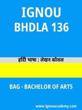 BHDLA 136 Solved Assignment