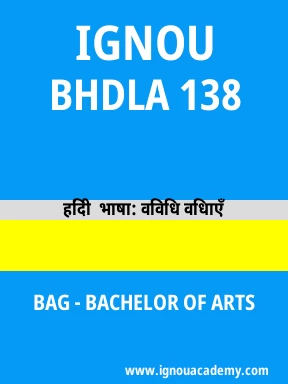 BHDLA 138 Solved Assignment