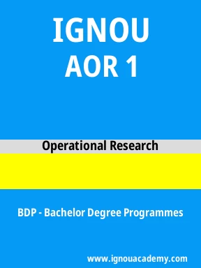 AOR 1 Solved Assignment