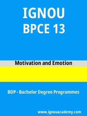 BPCE 13 Solved Assignment