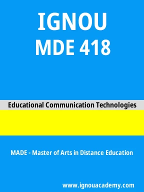 MDE 418 Solved Assignment