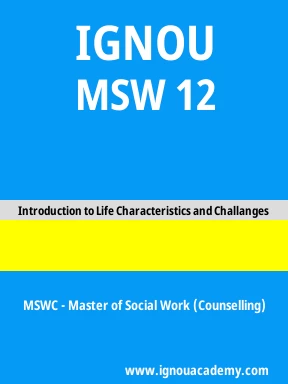 MSW 12 Solved Assignment